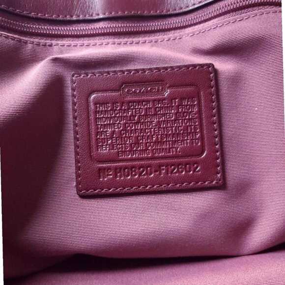 COACH Hamptons Satchel in burgundy/berry red Y2K - Picture 10 of 12